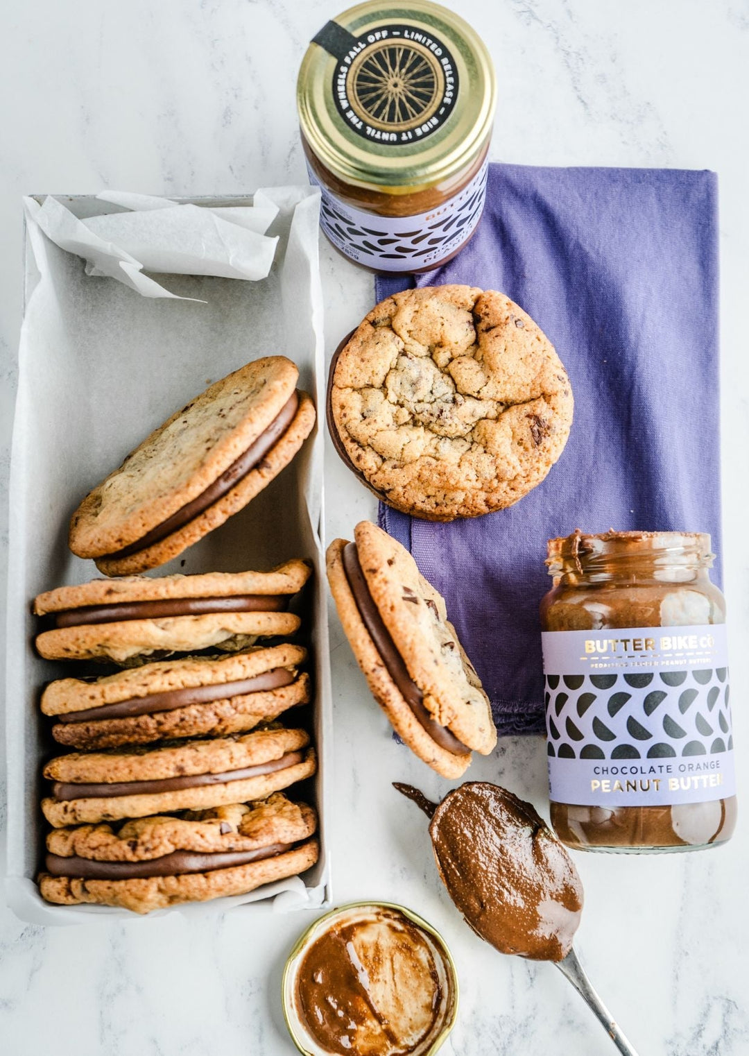 Chocolate Orange Peanut Butter Sandwich Cookies