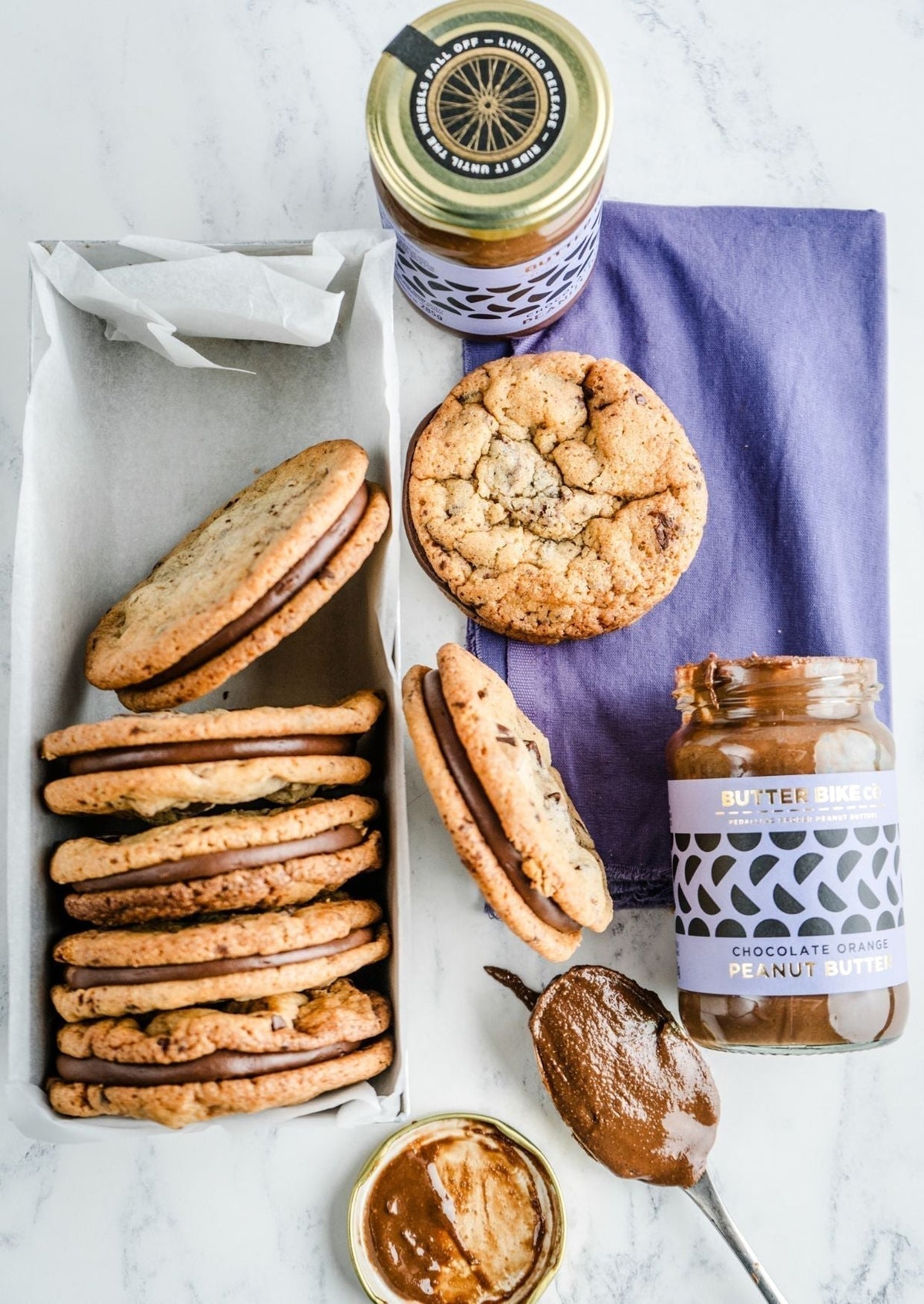 Chocolate Orange Peanut Butter Sandwich Cookies