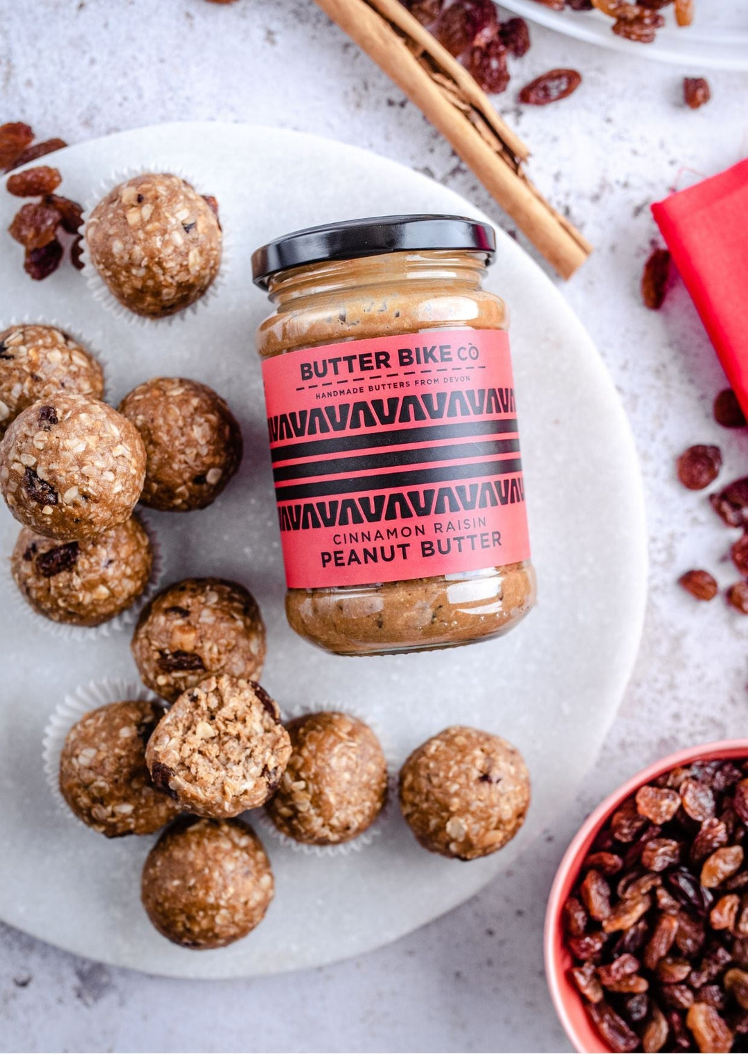 Cinnamon Raisin Peanut Butter Balls