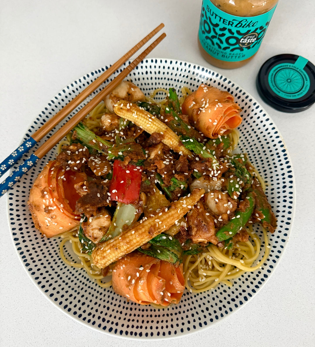 Everything Bagel Peanut Butter Noodles