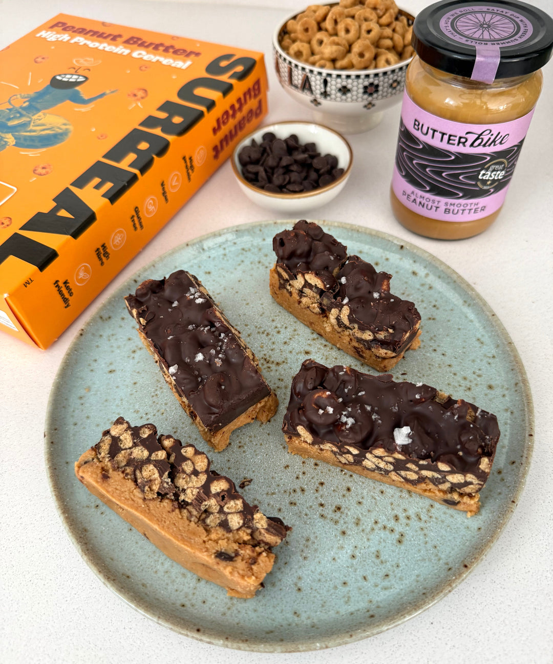 Surreal Chocolate Peanut Butter Cereal Bars