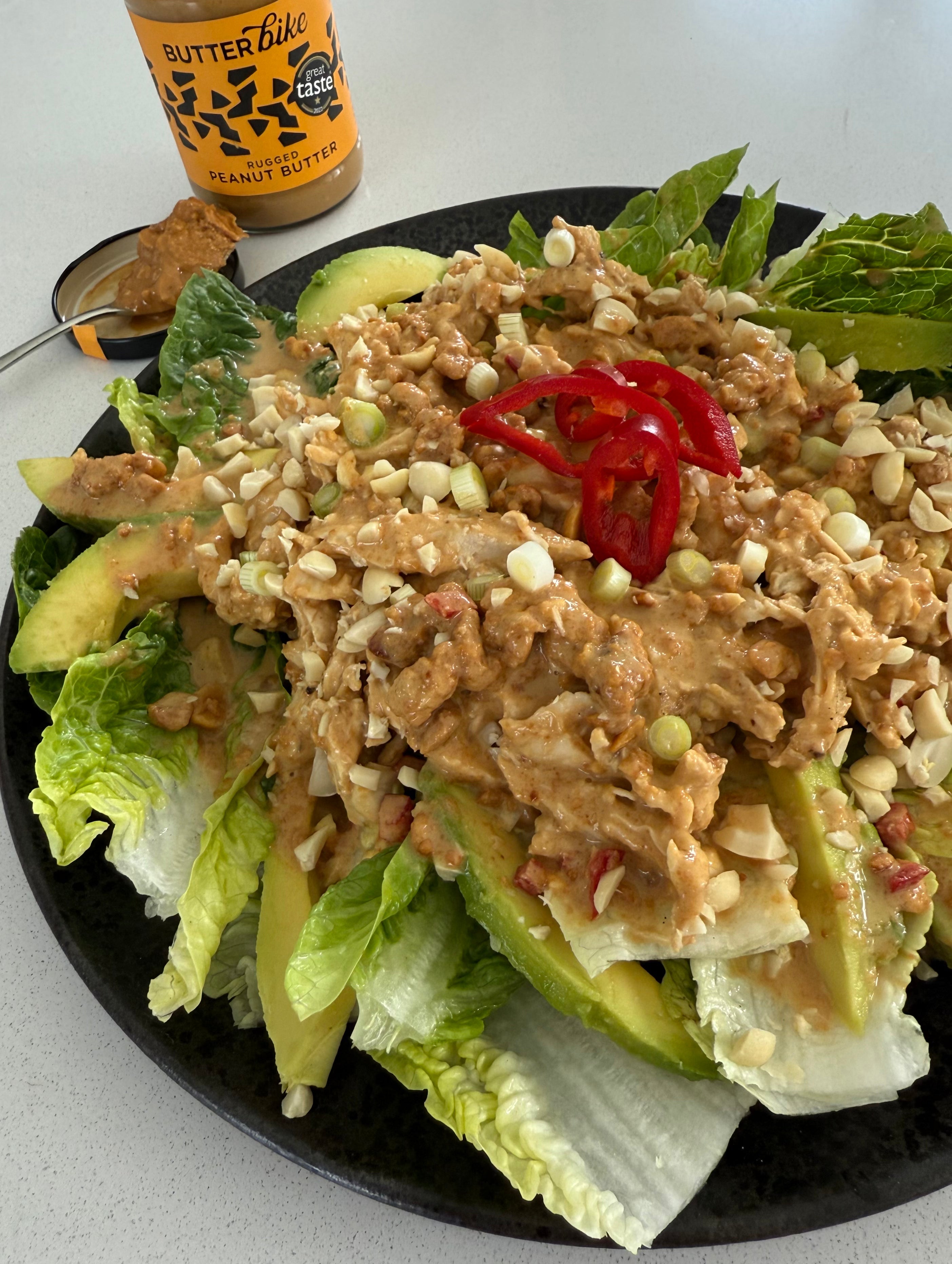 Shredded Chicken Satay Salad