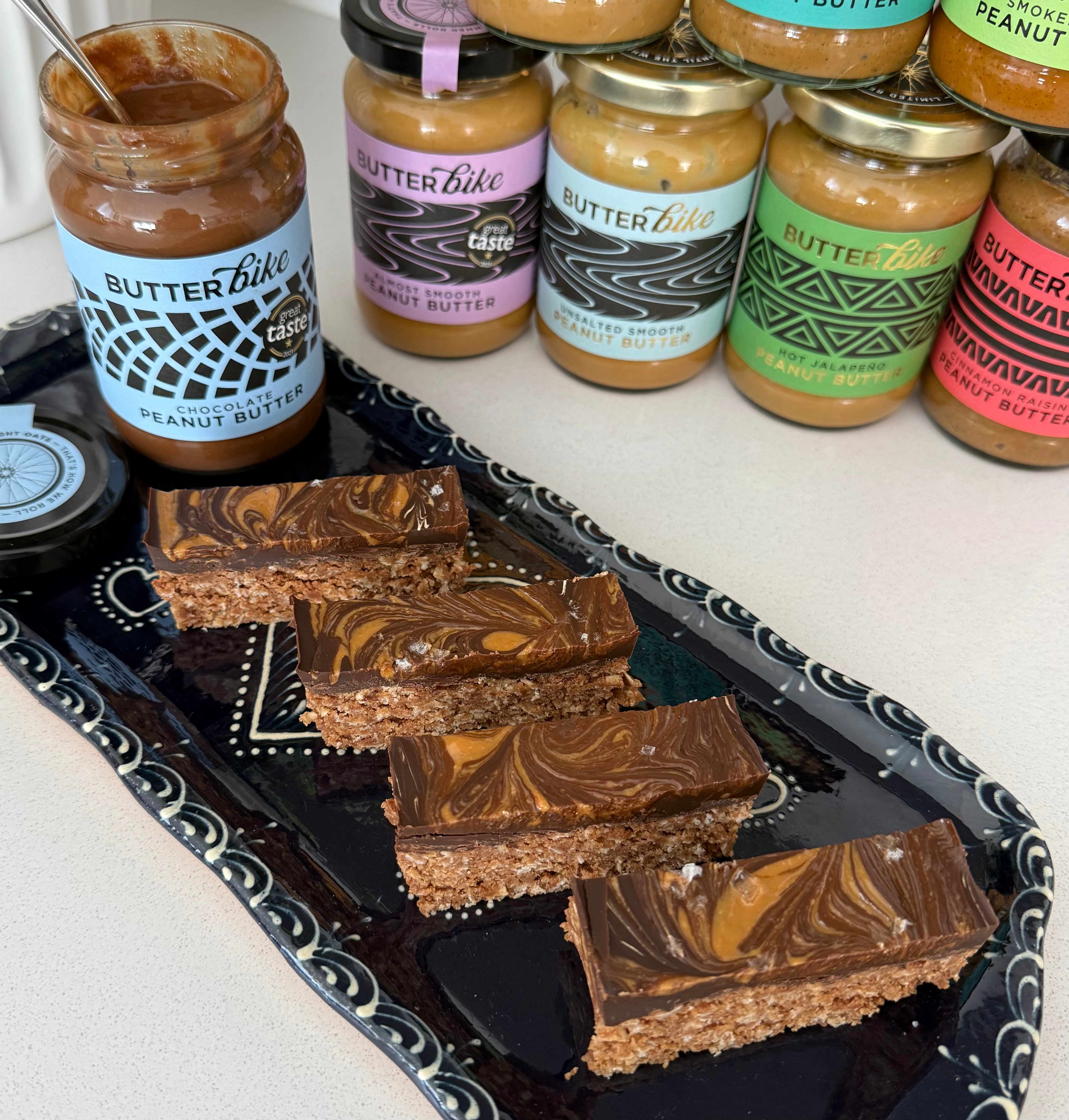 Chocolate Peanut Butter Oat Bars