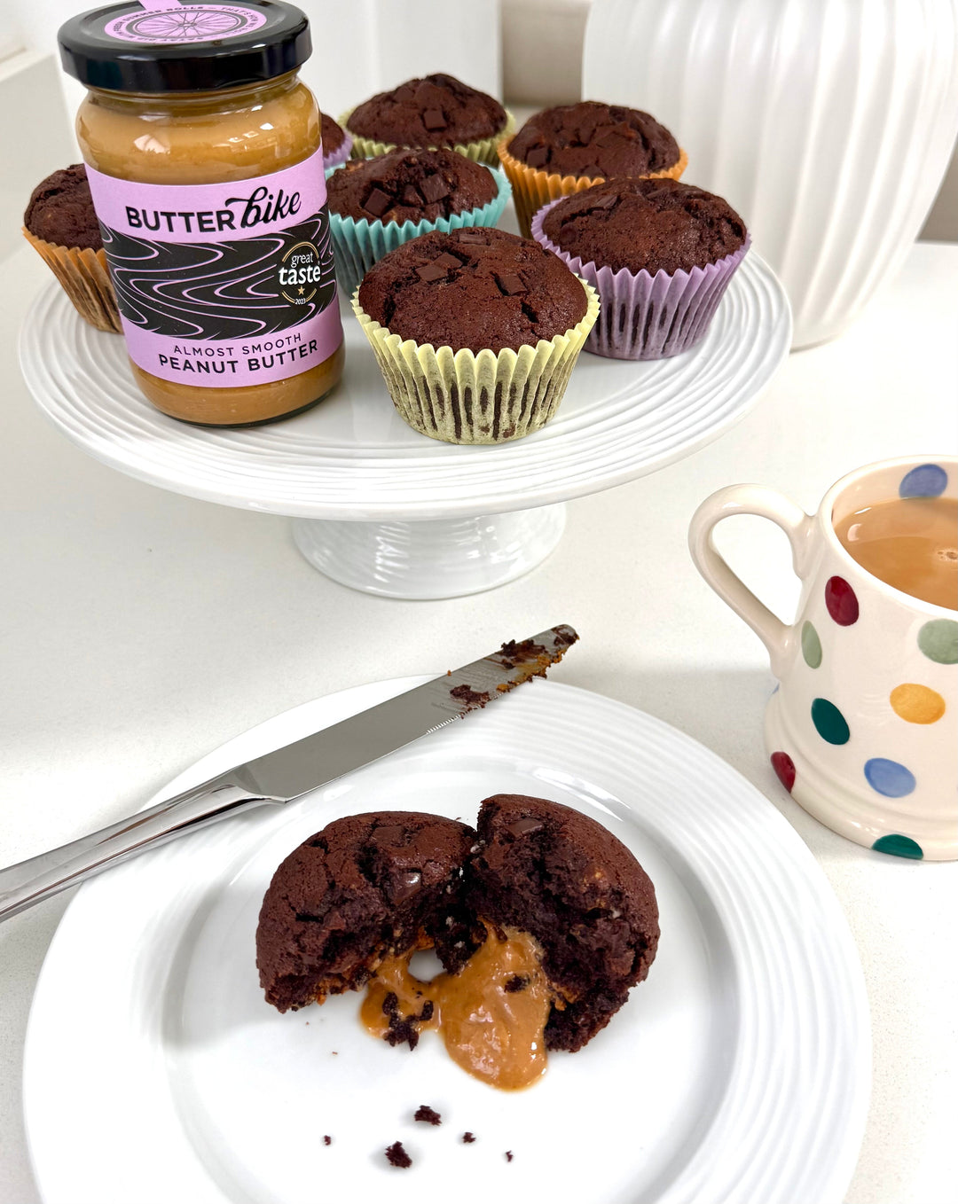 PB Stuffed Chocolate Chip Muffins