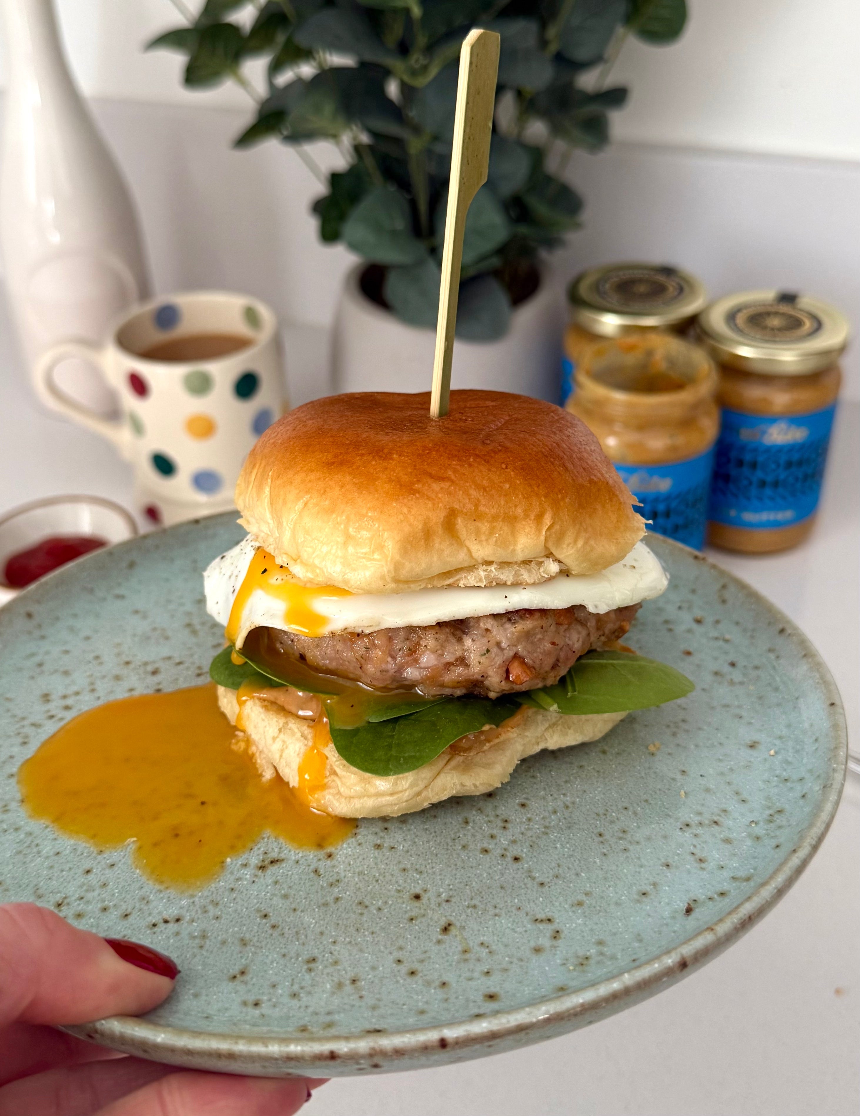 Sausage & Egg Breakfast Bap stuffed with Sage & Onion Peanut Butter ...