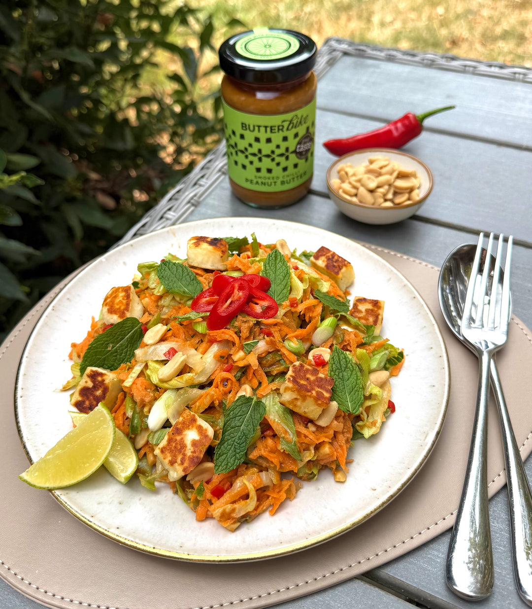 Smoky Carrot Salad with Honey Halloumi Croutons